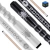 POCUSTIK Pool Cues Set of 2, 58" 2-Piece Pool Stick