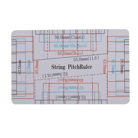 Alomejor 2Pcs String Action Gauge Ruler Guitar Bass Plastic Double Sided Luthier Measuring Tool for Guitar Bass