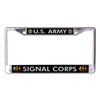 U.S. Army Signal Corps Chrome License Plate Frame