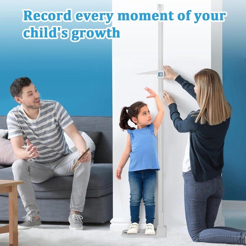 200cm Stadiometer Wall Mounted Growth Measuring Height Ruler, Roller Ruler