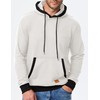 JMIERR Mens Hooded Sweatshirt Cotton Fashion Fleece Long Sleeve Drawstring