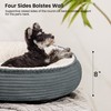 Love's cabin Round Donut Cat and Dog Cushion Bed, 25in