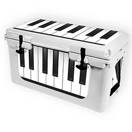 MightySkins (Cooler Not Included) Skin Compatible with RTIC 45 Cooler (2017 Model) - Piano Keys | Protective, Durable, and Unique Vinyl Decal wrap Cover | Easy to Apply | Made in The USA