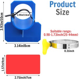 SIGANDG 2 Pieces Swimming Pool Hose Holder Accessories with Puncture, Tear and Pull Protection, Suitable for Swimming Pool Pipes Under 30-38mm (Blue)