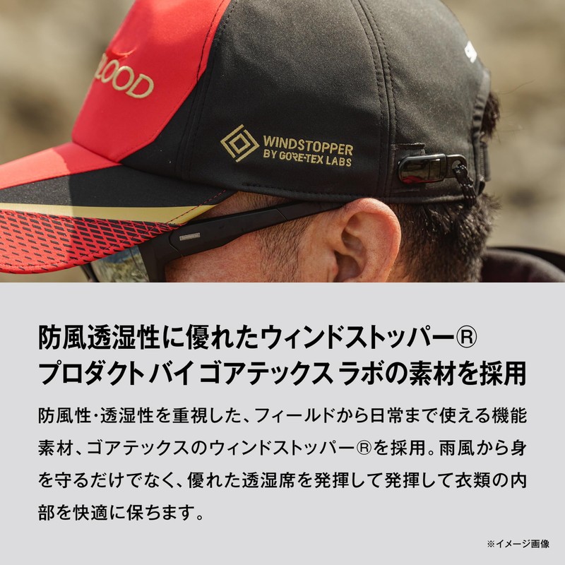 Shimano CA-112X Limited Pro Gore-Tex Windstopper Cap, Blood Red, S
