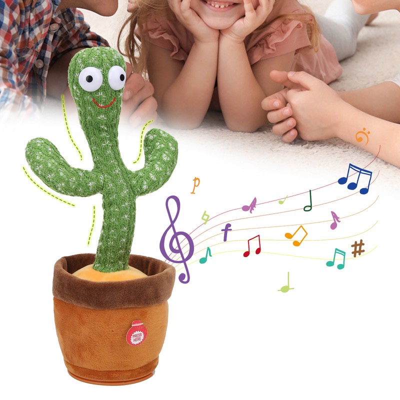 Electronic Cactus Plush Toys Singing Dancing Cactus Educational Children Kids