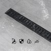 SaniteModar Linear Shower Drain 60 inch Matte Black with Removable