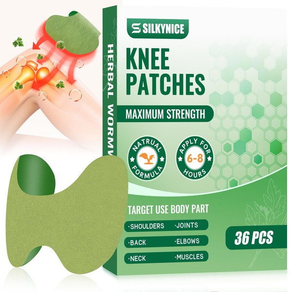 SILKYNICE Knee Patches, 36 Count Knee Relief Patch, Knee Joint