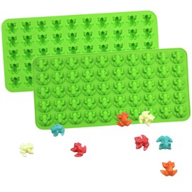 Frog Chocolate Candy Fondant Silicone Mini Mold, 55 Hole 3D Frog Shape Mold，DIY Cookies Candy Gummy Chocolate Mold Ice Cream Tray for Holiday Party