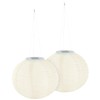 Lunartec Solar Garden Lantern: Set of 2 Solar LED Lanterns,
