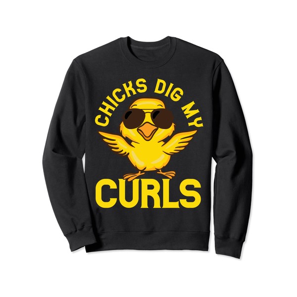 Funny Chicks Dig My Curls Gift For Toddlers Curly Hair