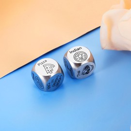 Christmas Gag Gifts Food Decision Dice, Stocking Stuffers for Women Men White Elephant Gifts for Adults Boyfriend Girlfriend Husband Wife Date Night Ideas Anniversary Valentines Day Gifts for Couple