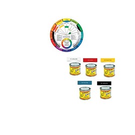 One-Shot 1 5 Color Lettering Enamel-Pinstripe Paint Kit with Custom Shop Striping Brush Set and Color Wheel