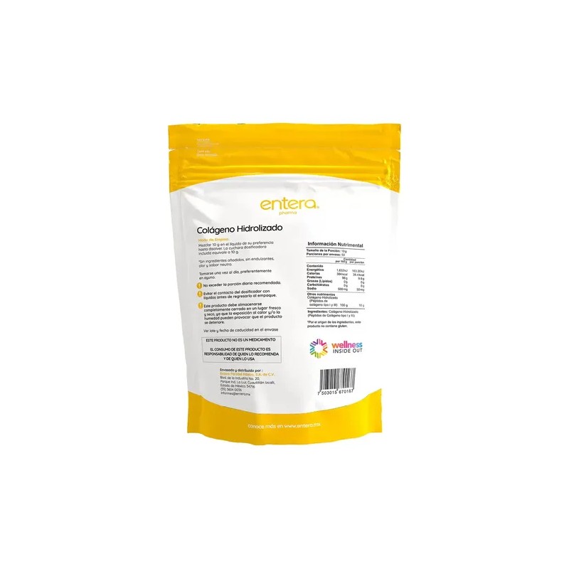 Suple. Alimenticio Colágeno Hidrolizado Entera Pharma 500g