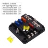 ZXMT 6-Way Car Marine Fuse Box Block Holder with LED