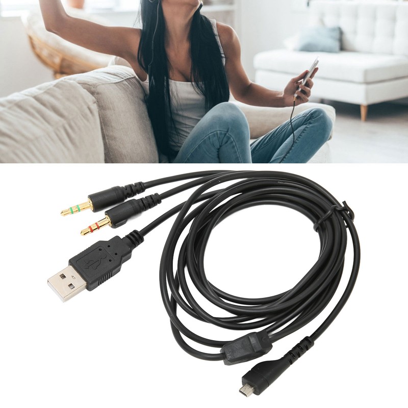 Headphone Audio Cable USB and 3.5mm Audio Jack Audio Cord