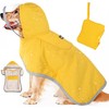 SlowTon Impermeable para Perros, Transparente Doble Capa Capucha, Impermeable para