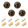 YETTASBIN Forest Mushroom Cabinet Knobs 4 Pack, Round Drawer Dresser