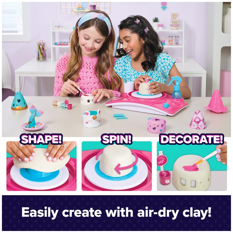 Cool Maker, Pottery Studio, Air-Dry Clay Pottery Wheel Sculpting &