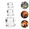 VICASKY 40pc Realistic Acrylic Ice Cubes Large Ice Cube Mould