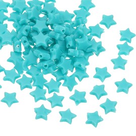 PATIKIL Acrylic Star Beads, 400 Pcs Star Shape Friendship Bracelet Beads Spacer Loose Crafting Bead Large Hole for Jewelry Making DIY Art Craft Necklace Earring Decoration, Malachite Green