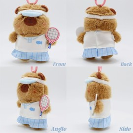 Pandoorola Sports Bear Plush Keychain,cute decorative accessories, gifts, handbags, wallets, backpacks, car keychain (tennis)