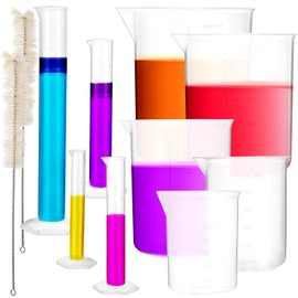 TOYMYTOY 13 Pcs Female Cylinder Lab Beaker Set, Laboratory Tool Set, Laboratory Cylinder Set, Experiment Set, Cylinder Beaker Set, Lab Set, Cylinder Tool Set, Lab Tool Set, Laboratory Tool Set