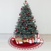 Lollanda Christmas Tree Skirt, Red Christmas Tree Skirt, 90cm Xmas