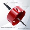 3.15 Inch / 80mm Hole Saw Red with Arbor and