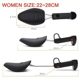 VASANA 2 Pairs Adjustable Plastic Shoe Tree Lightweight Shoe Stretchers Shoes Shape Keeper Practical Black Adjustable Length Shoe Shape Support(Women)