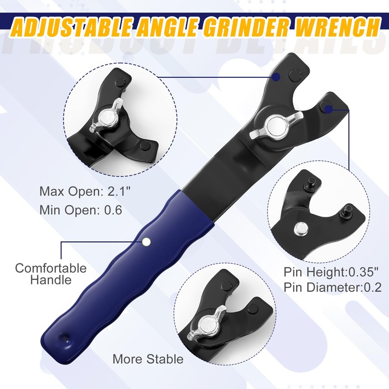 Hicarer 25 Pcs Angle Grinder Nut Angle Grinder Wrench Kit