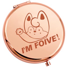 SEIRAA Korean Wolf Makeup Mirror Korean Chan Gifts I'm Foive Gifts Stay Wolf Pocket Mirror Stay Wolf Merch (I'm FOIVE)