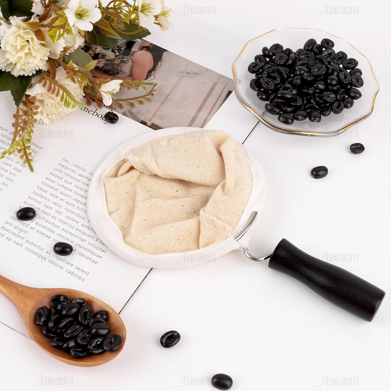 AUEAR, Handmade Coffee Filter Cloth with Handle for Enthusiasts Styles