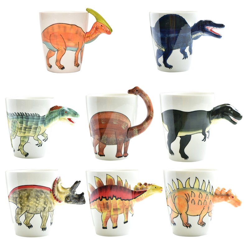 400ml Dinosaur Shaped Mug Cute Animal Ceramic Mug Office Mug