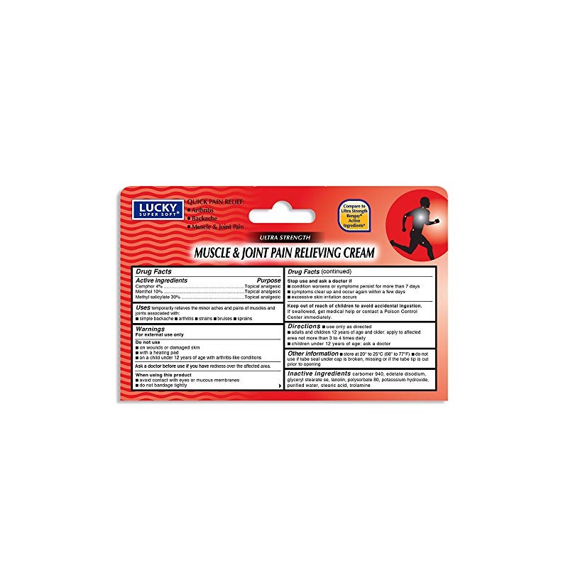 Lucky Super Soft Muscle & Joint Pain Relieving Cream, 1.5