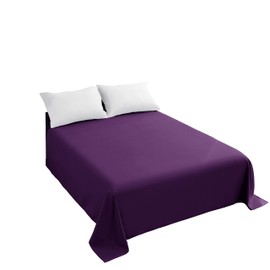 Sfoothome - Sábana encimera individual – Colección Premium 1500 ultrasuave – Resistente a las arrugas, fácil cuidado (individual, morado)