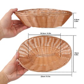 IHDYPPEW 26 Pack 9 Inches Oval Wicker Bread Basket, Woven Serving Baskets, Woven Food Storage Basket for Table, Restaurants, kitchen, Party (9.06 x 5.91 x 2.56 Inch)