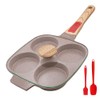 RANXINGST Ceramic Egg Frying Pan with Lid, Nonstick 4 Cup