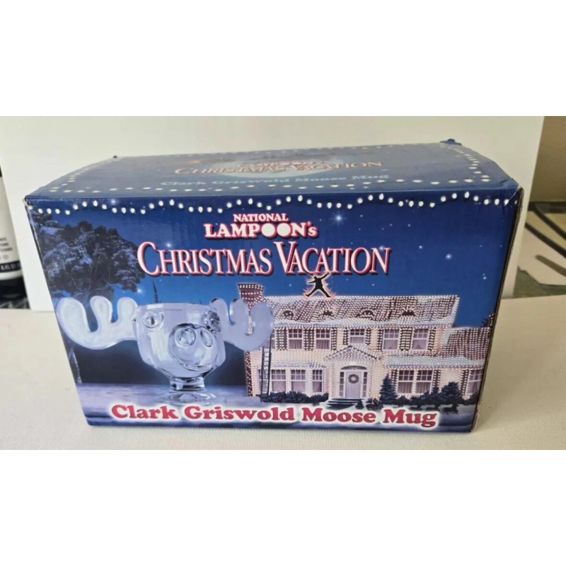 National Lampoon's Christmas Vacation Moose Reindeer Head Glass Mug Cup