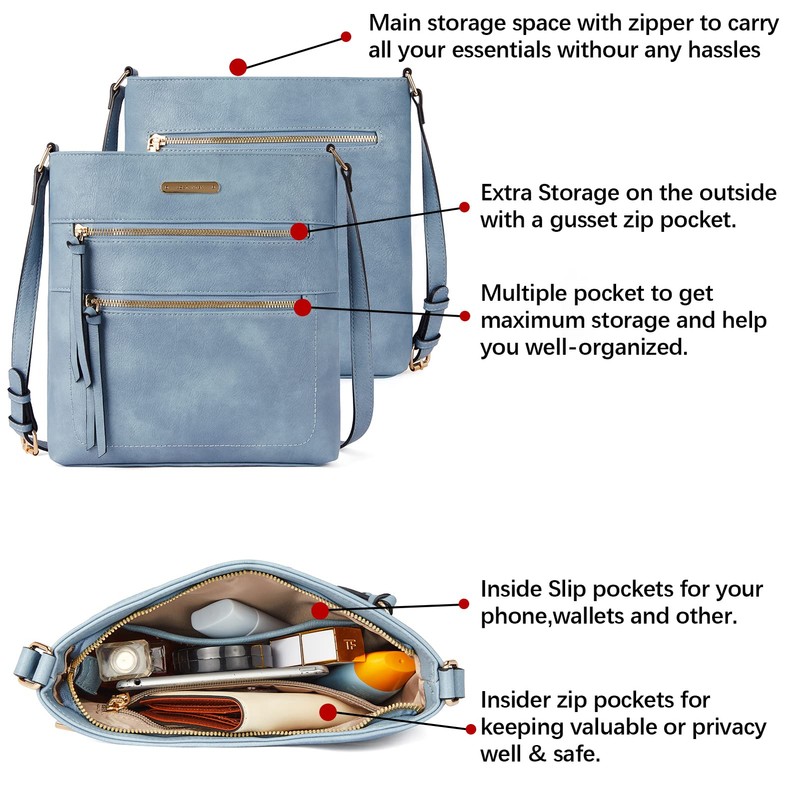 BOSTANTEN - Bolsos cruzados para mujer, bolsos de hombro de