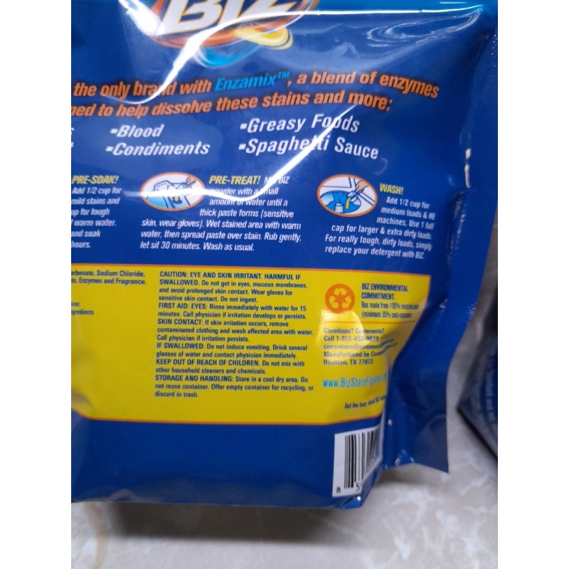 BIZ Laundry Detergent Powder with Stain Blasters For A Great