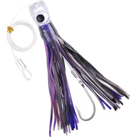 Trolling Lures Saltwater Fishing Lures Big Game Trolling Lures for Mahi Marlin Tuna Dolphin Wahoo Shark Deep Sea Fishing Lures Rigged with Leader Hook Squid Skirts