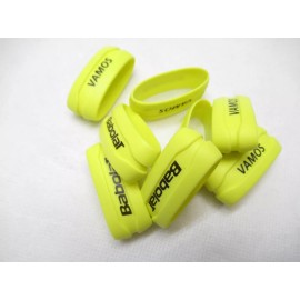 Babolat NEW 2X BABOLAT (YELLOW) CUSTOM RING RUBBER GRIP BAND FOR TENNIS RACQUETS. QTY: 2