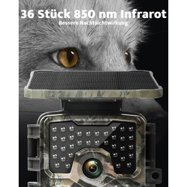 usogood TC40 4K 48MP Solar Photo Trap with 32GB Memory Card, Invisible Infrared, Waterproof IP66 for Wildlife Monitoring and Internal Security