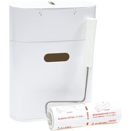 小久保工業所 コロモード 収納BOX付粘着クリーナー ( ホワイト ) 替えテープ1巻付 ( スペア収納 / ポケット付ケース ) スタンド 収納ケース 掃除道具 シンプル [ ST-026 ]