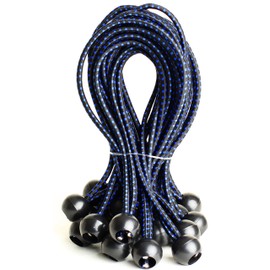 EHOMEA2Z Ball Bungee Cords 25 Pack 9-inch Diameter Bungee Balls for Canopy, Net, Posts, Garden, Tools, Cords, 5mm Weather-Resistant Cord, 100% Latex UV Treated - Ideal for Indoor and Outdoor Use