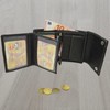 flevado Men's Wallet RFID Protection Trouser Chain Real Leather Portrait