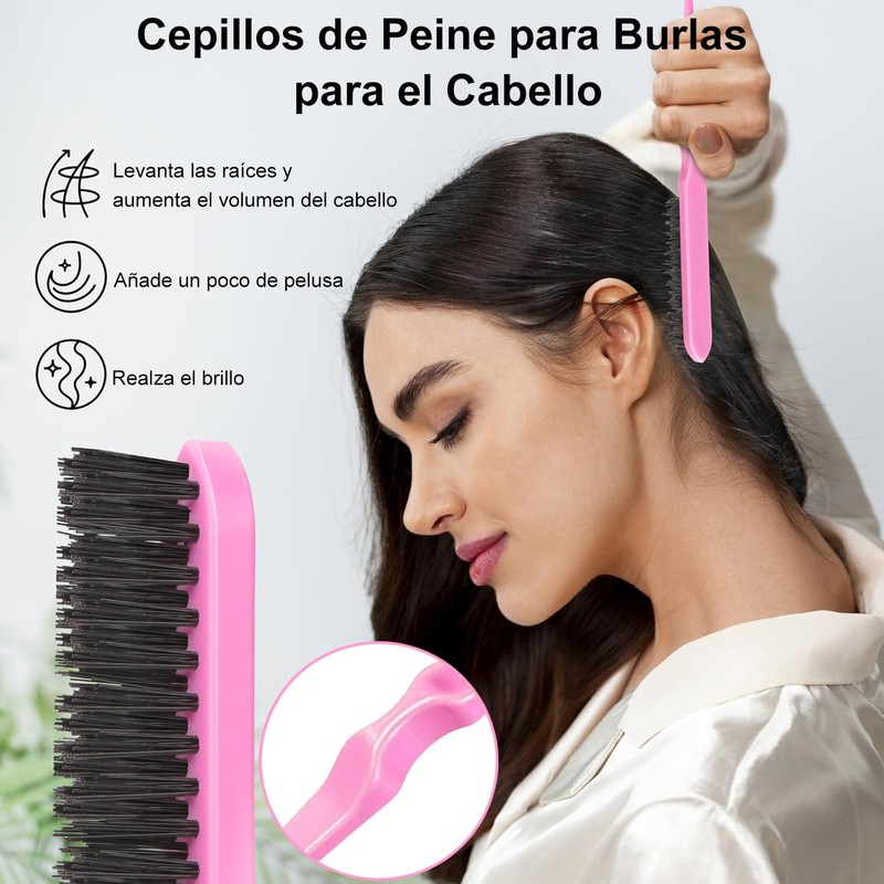 15PCS Peines para Peinar el Cabello Mujer, con 2 Velcro