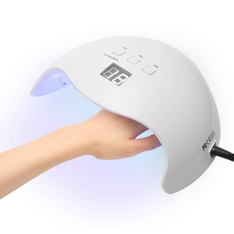48W Intelligent Nail Lamp for Drying Nail Gels Time Setting