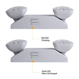 Apmeetlux LED Emergency Lights for Business Home Power Failure,4Hours 300lm Automatic Battery Backup,Rechargeable Emergency Exit Lighting Fixtures,Hardwired, UL 924 AC85-277V